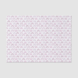 Cute Pastel Pink Rainbows Hearts & Stars pattern Tissue Paper
