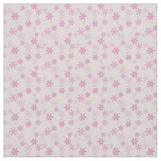 Cute Pastel Pink Winter Snowflake Christmas Fabric