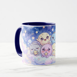 Cute Pastel Planets and Stars Mug
