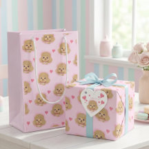 Cute Pastel Poodle Gift Bag – Valentine & More