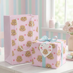 Cute Pastel Poodle Gift Bag – Valentine & More