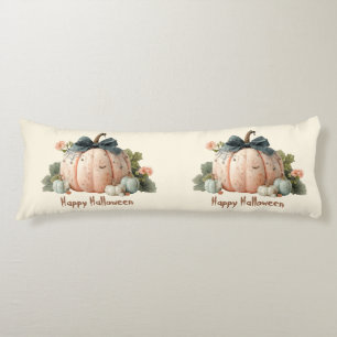 Cute Pastel Pumpkin Happy Halloween Body Cushion