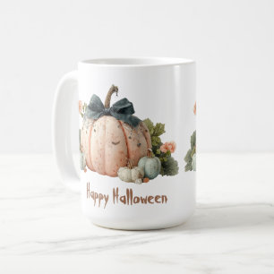 Cute Pastel Pumpkin Happy Halloween Coffee Mug