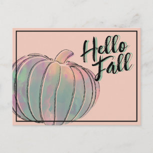 Cute Pastel Pumpkin Postcard