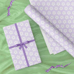 Cute Pastel Purple White Cartoon Daisy Flower Wrapping Paper<br><div class="desc">Another cute roll of wrapping paper by JessicaAmber - message me about custom orders! This customisable paper is perfect for your child or teenage daughter's birthday or first period party. Features an adorable pattern of white cartoon daisy flowers on a pastel purple background. You can change the daisy to a...</div>