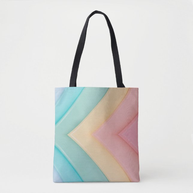 Cute Pastel Rainbow colours Tote Bag (Front)