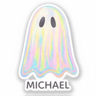 Cute Pastel Rainbow Ghost   Aesthetic Spooky
