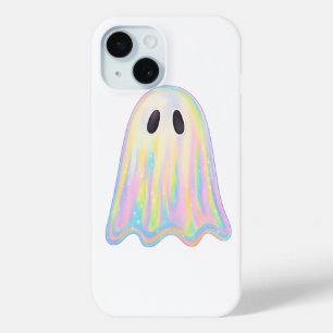 Cute Pastel Rainbow Ghost Aesthetic Spooky iPhone 15 Case