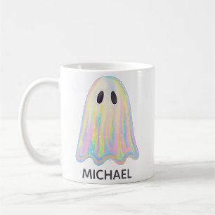 Cute Pastel Rainbow Ghost Aesthetic Spooky Coffee Mug