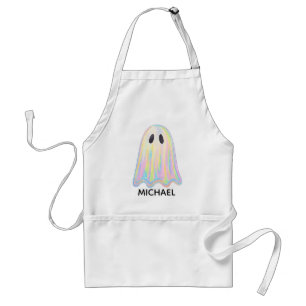 Cute Pastel Rainbow Ghost Aesthetic Spooky Standard Apron