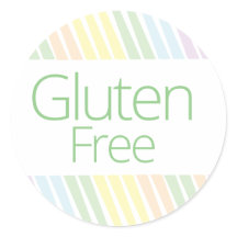 Cute pastel rainbow gluten free bakery sticker