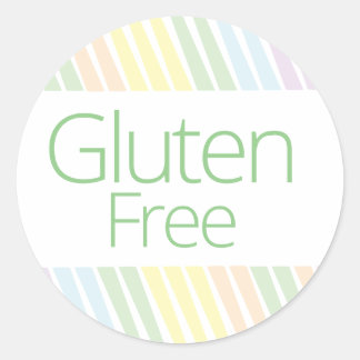 Cute pastel rainbow gluten free bakery sticker
