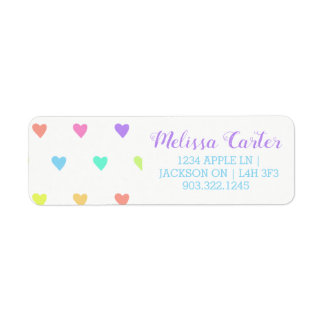 Cute Pastel Rainbow Hearts Pattern