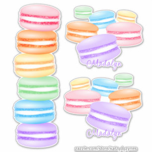 cute pastel rainbow macarons