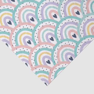 Cute Pastel Rainbow Pattern Tissue Paper