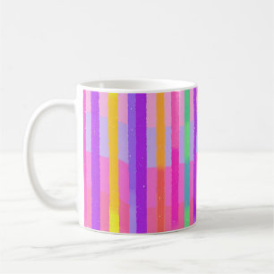 Cute Pastel Rainbow Stripes Coffee Mug