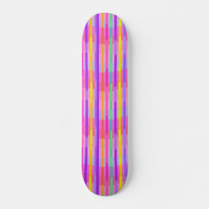 Cute Pastel Rainbow Stripes Skateboard