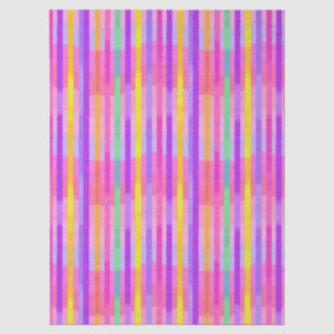Cute Pastel Rainbow Stripes Tissue Paper