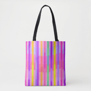 Cute Pastel Rainbow Stripes Tote Bag