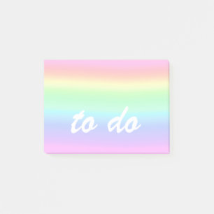 Cute Pastel Rainbow To do Post-it Notes