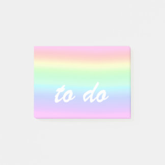 Cute Pastel Rainbow To do Post-it Notes