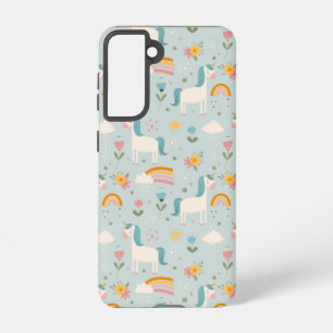 Cute pastel Rainbow Unicorn Pattern Samsung Galaxy Case