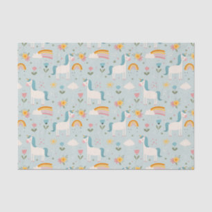 Cute pastel Rainbow Unicorn Pattern Tissue Paper