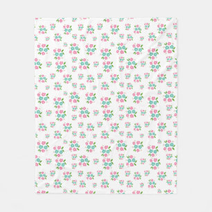 Cute Pastel Rosebud Fleece Blanket