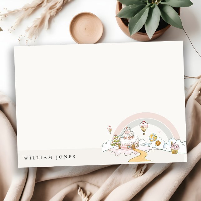 Cute Pastel Sweet Time Candy Land Kids Birthday Card (Creator Uploaded)