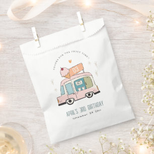 Cute Pastel Sweet Time Ice Cream Truck Birthday Favour Bags