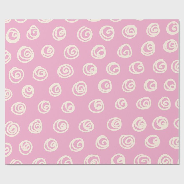 Cute Pastel Swirls – Abstract Pattern Print Wrappi Wrapping Paper (Flat)