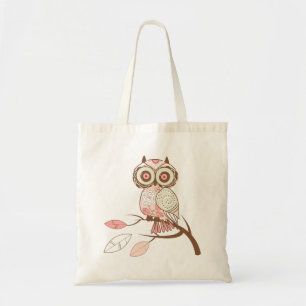 Cute Pastel Tones Owl Tote Bag