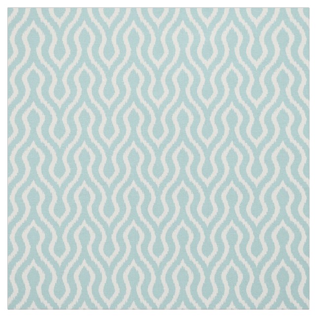Cute pastel turquoise chevron ikat pattern fabric (Swatch)