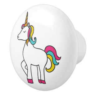 Cute Pastel Unicorn Ceramic Knob