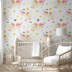 Cute Pastel Unicorn Pattern - Kids / Nursery Wallpaper