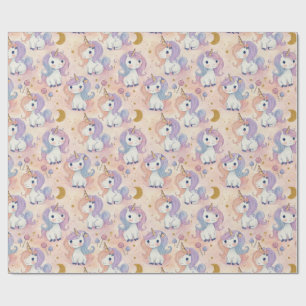 Cute Pastel Unicorn Wrapping Paper