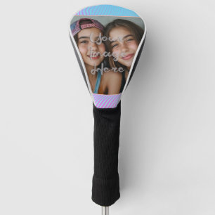 Cute Pastel Vaporwave Stripe Photo Border Golf Head Cover