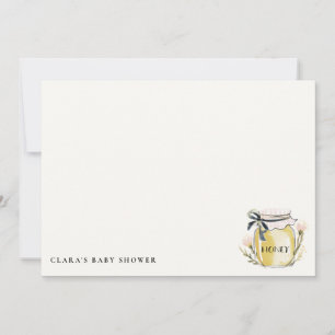 Cute Pastel Watercolor Honey Jar Baby Shower Card
