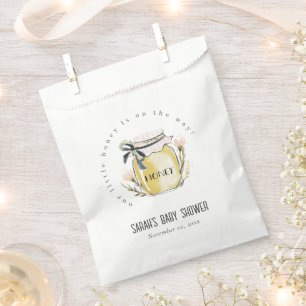 Cute Pastel Watercolor Honey Jar Baby Shower Favour Bags