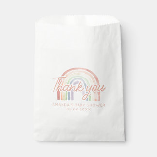 Cute Pastel Watercolor Rainbow Baby Shower Favour Bags