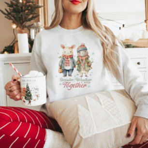 Cute Pastel Winter Animals Sweatshirt