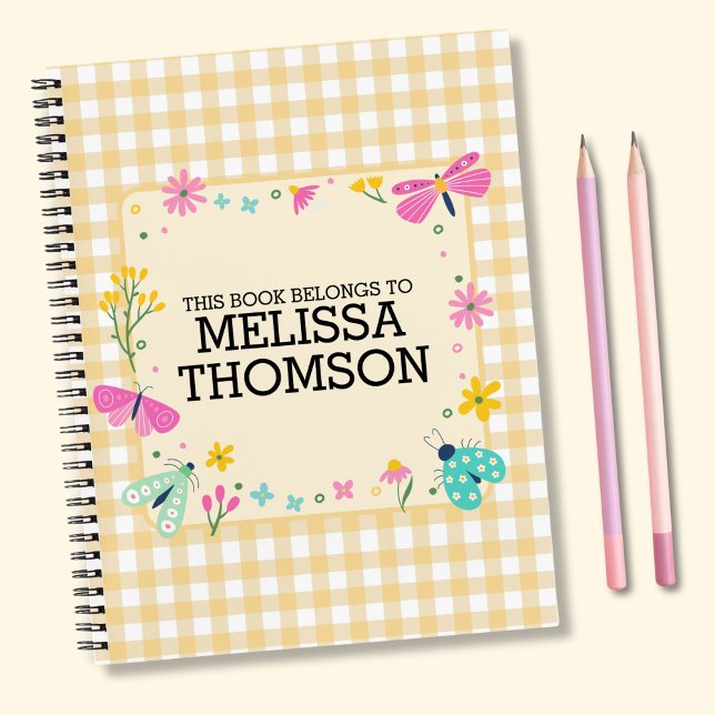 Cute Pastel Yellow Summer Floral Daily Journal  (Creator Uploaded)