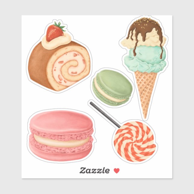 Cute Pastries Sticker (Sheet)