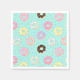 Cute pastry bakery shop Sprinkles Doughnuts patter Napkin