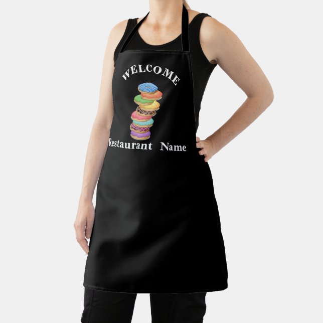 Cute pastry bakery shop welcome Doughnut Personali Apron (Insitu)