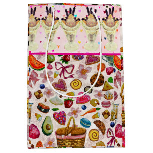 Cute Pastry Confections Sweets Medium Gift Bag