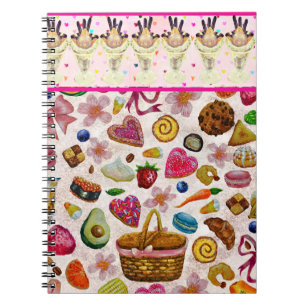 Cute Pastry Confections Sweets Notebook