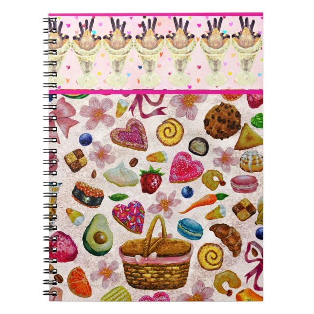 Cute Pastry Confections Sweets Notebook (Front)