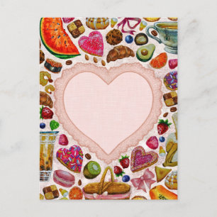 Cute Pastry Confections Sweets Postcard