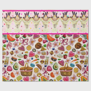 Cute Pastry Confections Sweets Wrapping Paper